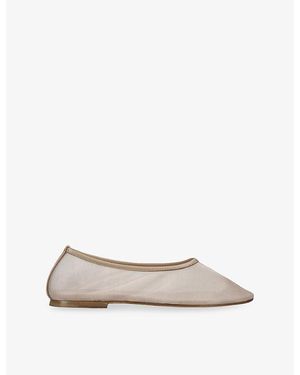 Dear Frances Balla Mesh Ballet Flats - White