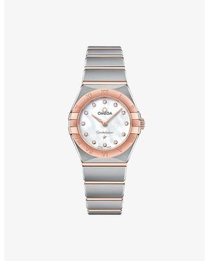 Omega Constellation 18Ct Sedna And Stainless-Steel Quartz Watch 25Mm - White
