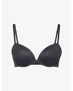 Calvin Klein Perfectly Fit Push-Up Plunge Bra - Blue