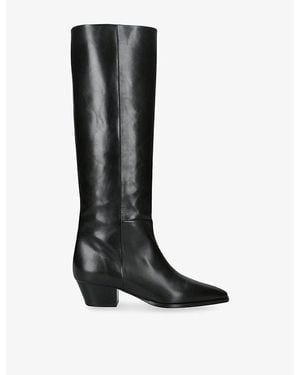 Aeyde Medea 45 Leather Knee-High Boots - Black