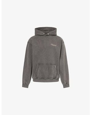 Represent Owner Club Script Cotton-Jersey Hoodie - Gray