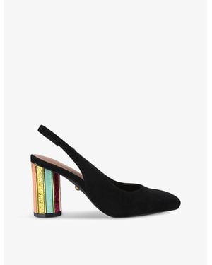 Mid heel perspex shoes deals