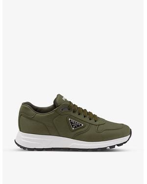 Prada Prax 01 Re-Nylon Logo-Plaque Nylon Low-Top Trainers - Green