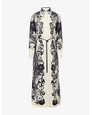 ALÉMAIS Mickey Linen Maxi Shirt Dress - White