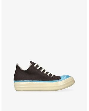 Rick Owens Contrast-Toe Denim Sneakers - Black