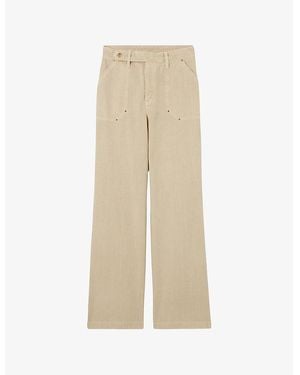 Claudie Pierlot Straight-Leg Mid-Rise Denim Jeans - Natural
