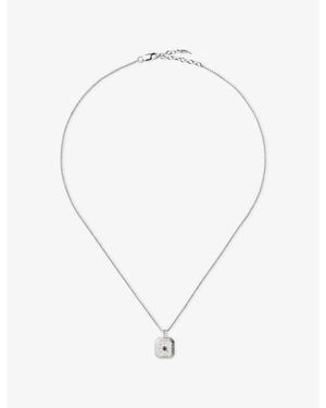 Missoma February Birthstone Sterling- And Crystal Pendant Necklace - Metallic
