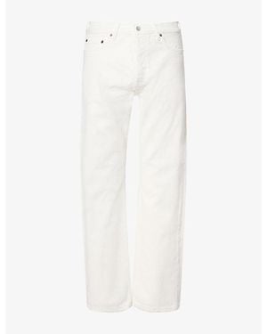TOTEME Classic Straight-Leg Denim Jeans - White