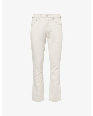 Citizens of Humanity Elijah Straight Stretch Cotton-Linen Trousers - White