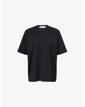 Frankie Shop Harper Soft Cotton-Jersey T-Shirt - Blue