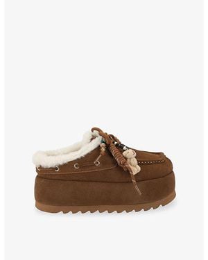 Steve Madden Cuddly Charm Leather Loafers - Brown