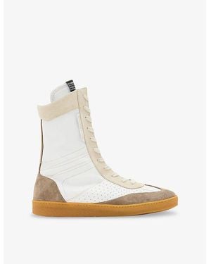 AllSaints Louise Leather High-Top Trainers - White