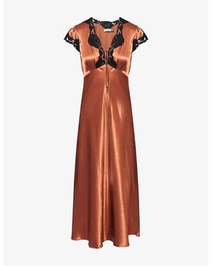 RIXO London Amari Lace Woven Midi Dress - Multicolour