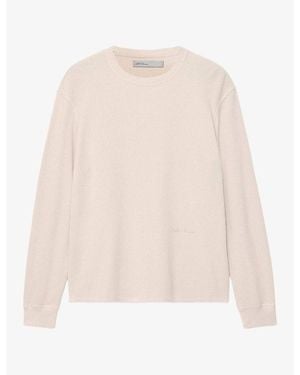 AllSaints Raine Long-Sleeved Cotton-Knit T-Shirt - Natural