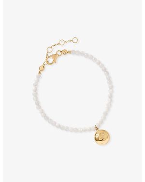 Astley Clarke Tiny Star 18Ct- Plated Sterling- And Mother Of Pearl Locket Bracelet - White