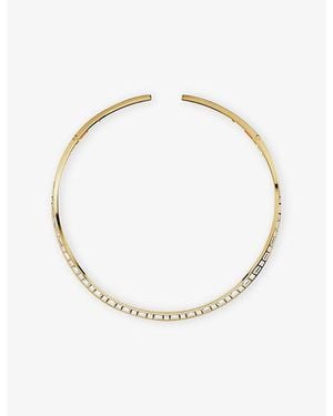 Apm Monaco Les Reflets Alloy And Cubic Zirconia Choker Necklace - Metallic