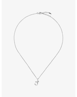 Missoma Curly Molten Mini Initial J-Plated Sterling- Necklace - Metallic