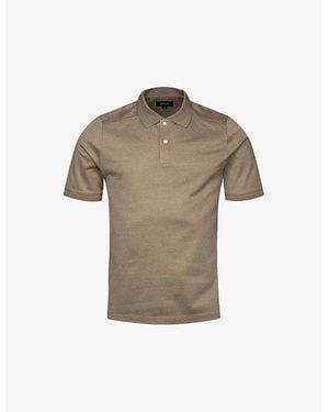 Eton Knit-Trim Cotton-Pique Polo Shirt - Natural