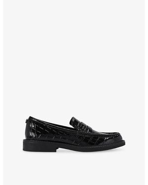 Carvela Kurt Geiger Lentini Faux-Leather Loafers - Black