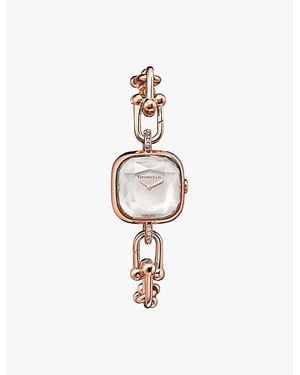 Tiffany & Co. Tiffany Hardwear 18Ct Rose- And 0.07Ct Diamond Watch - Metallic