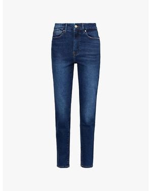 GOOD AMERICAN High-Rise Skinny Stretch-Denim Jeans - Blue