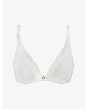 Aubade Rosessence Underwired Stretch-Lace Bra - White