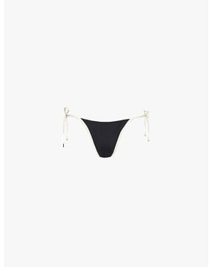 Cheap Monday Palma Self-Tie Stretch-Nylon Bikini Bottoms - White