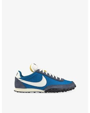 Nike Waffle Suede And Mesh Trainers - Blue