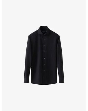 Eton Long-Sleeved Contemporary-Fit Denim Shirt - Black