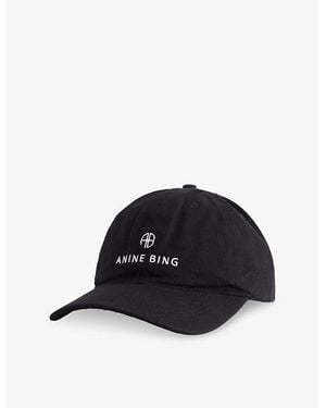 Anine Bing Jeremy Cotton Baseball Cap - Black
