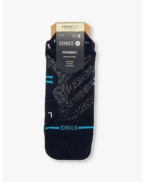 Stance Run Branded-Print Stretch-Woven Socks - Blue