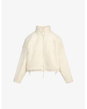 Skims Teddy Boxy-Fit Fleece Jacket - Natural