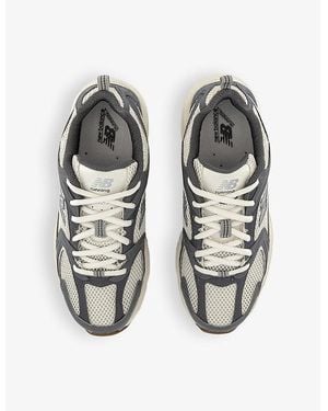 New Balance 327 Logo Embossed Mesh And Suede Low Top Trainers in Black Lyst