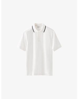 Eton Contrast-Trim Regular-Fit Cotton-Jersey Polo Shirt - White