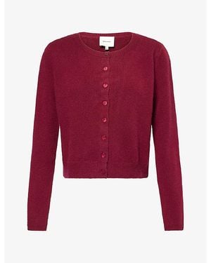 Reformation Clara Cashmere Cardigan - Red