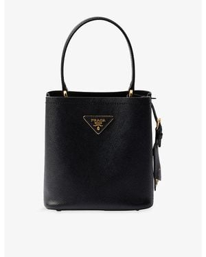 Prada Panier Saffiano Leather Mini Bag - Black