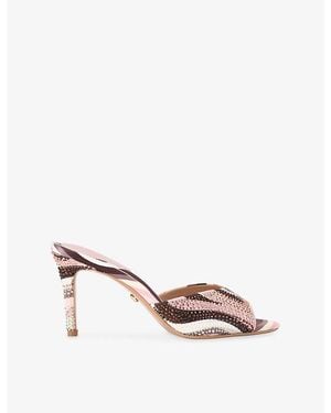 Carvela Kurt Geiger Caramella Heeled Woven Mules - Pink