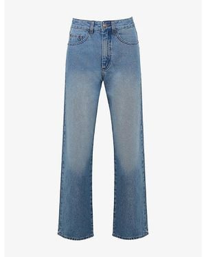 House Of Cb The Slim Boyfriend Straight-Leg Jeans - Blue