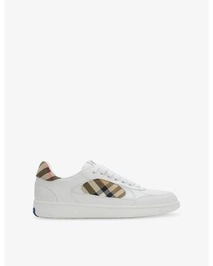 Burberry Terrace Mixed-Material Trainers - White