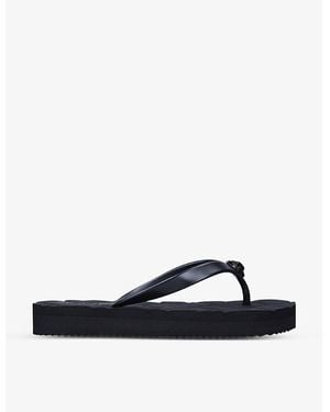 Kurt Geiger Kensington Q Two-Post Rubber Flip Flops - Black