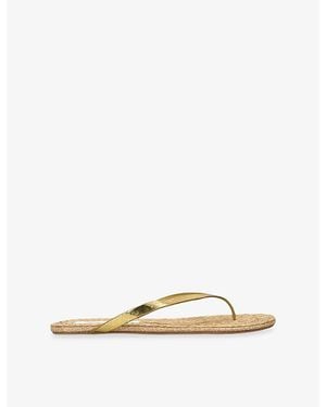 Christopher Esber Palma Raffia Flip Flops - Natural