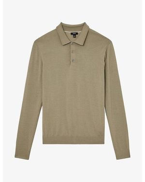 Reiss Trafford Wool Polo Jumper - Green