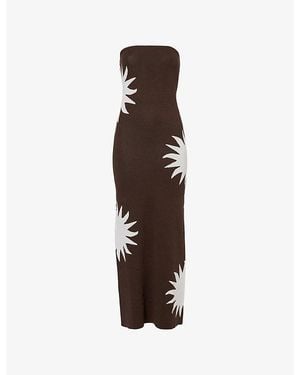 4th & Reckless Cassy Bandeau Knit Midi Dress - Brown