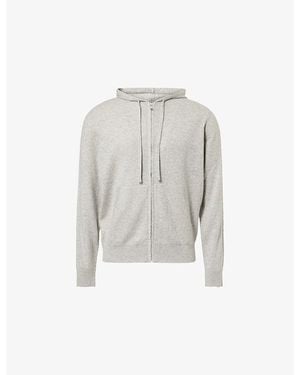 Sunspel Lounge Zip-Up Cashmere Hoody - Grey