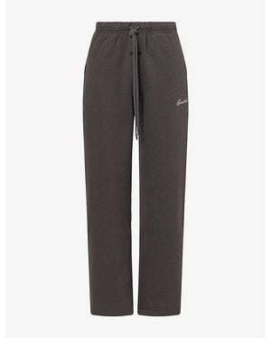 Fear Of God Logo-Embroidery Slim Cotton-Jersey Jogging Bottoms - Grey