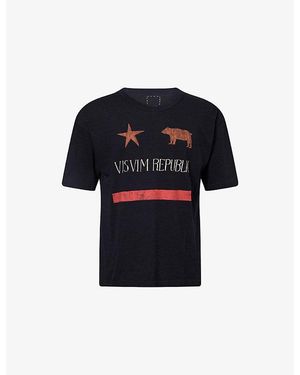 Visvim Jumbo Graphic Print Cotton-Blend T-Shirt - Blue