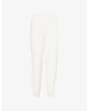 Perfect Moment Crystal Knitted Merino-Wool Jogging Bottoms - White