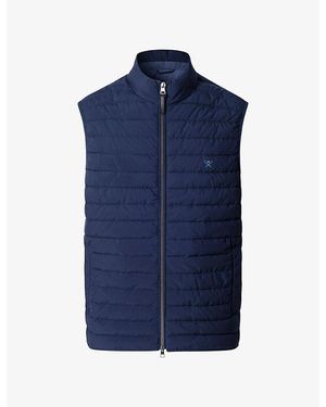 Hackett Ultra Lightweight Logo-Embroidered Shell Gilet - Blue