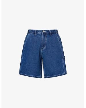 Obey Bigwig Carpenter Baggy-Fit Denim Short - Blue