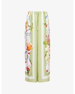 Seafolly Riviera Coast Drawstring Woven Pants - Green